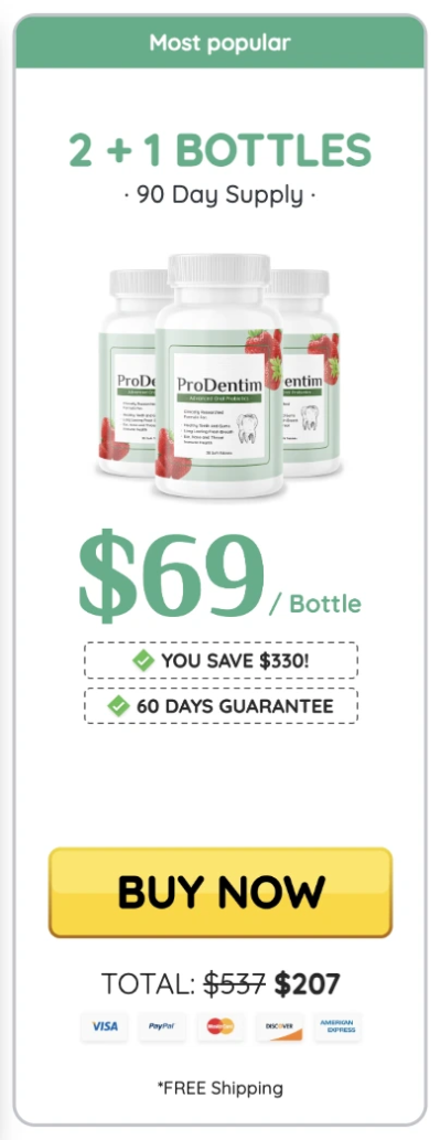 Three bottle ProDentim bundle often chosen for consistent daily use and added savings